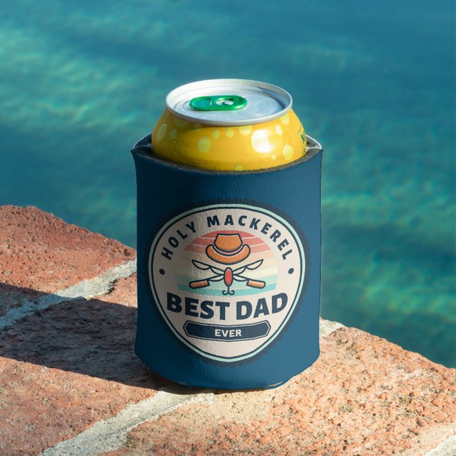 Rafraîchisseur Pour Canette Can Cooler - Saint-Maquereau! Meilleur papa jamais (Piscine in situ)