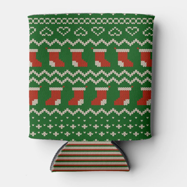 Rafraîchisseur Pour Canette Can Cooler small Ugly Sweater Stockings Knit (Devant)