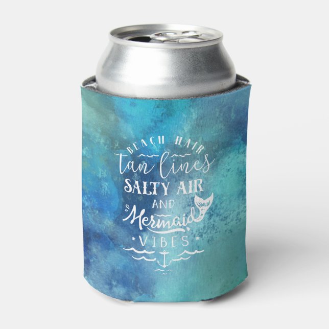 Rafraîchisseur Pour Canette Can Cooler - Vibes d'été Aqua (Can devant)