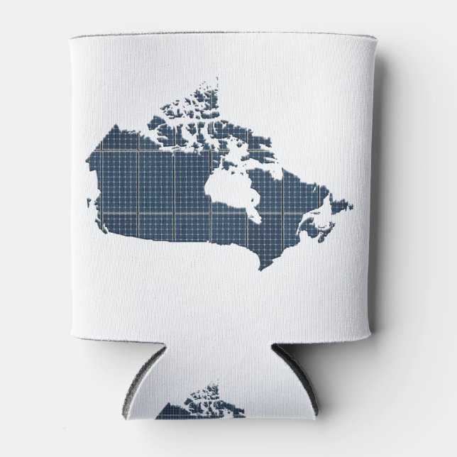 Rafraîchisseur Pour Canette Canada Map with solar panel overlay (Devant)