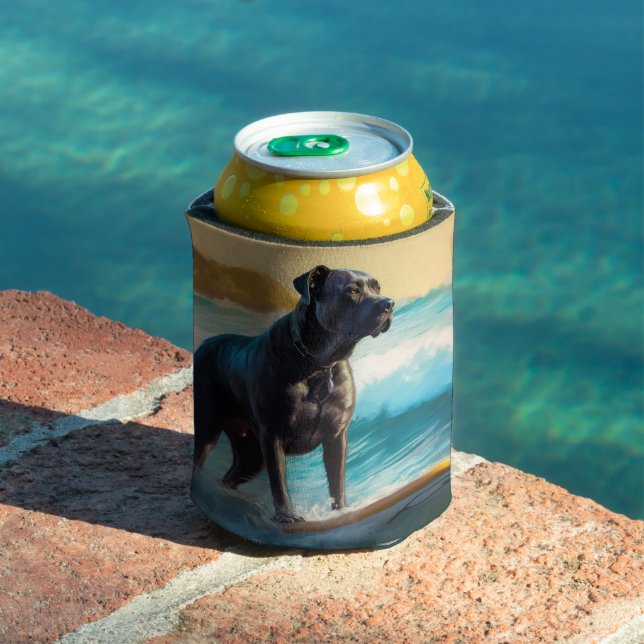 Rafraîchisseur Pour Canette Cane Corso Beach Surf Peinture (Piscine in situ)