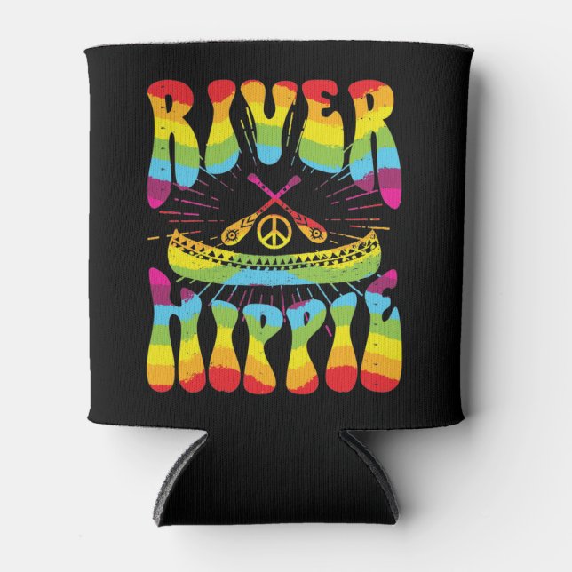 Rafraîchisseur Pour Canette Canot Hippie Tie Dye (Devant)