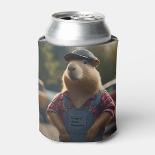 Rafraîchisseur Pour Canette "Capybara Mechanic : Grease, engrenages et Good Vi