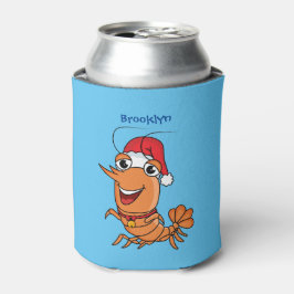 Rafraîchisseur Pour Canette Caricature de crevettes de Noël joyeux