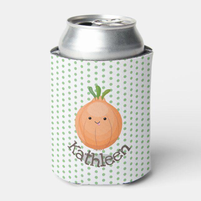 Rafraîchisseur Pour Canette Caricature d'oignon marron mignon (Can devant)