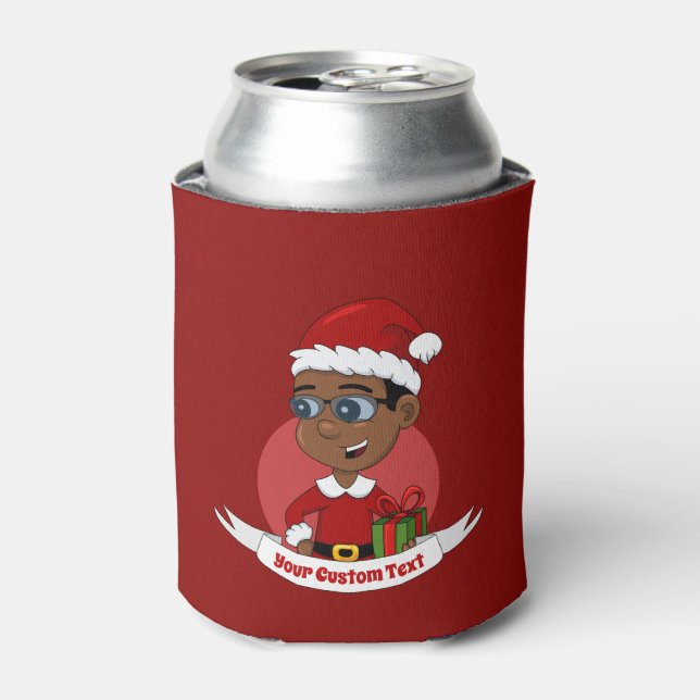 Rafraîchisseur Pour Canette Caricature pour garçon de Noël peut refroidir (Can devant)