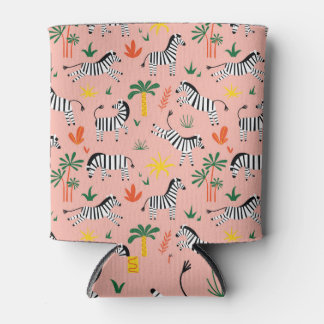 Rafraîchisseur Pour Canette Caricature Zebras Funny Motif sans couture