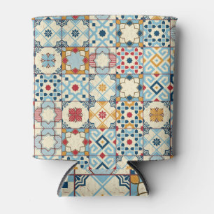 Rafraîchisseur Pour Canette Carrelage marocain, motif sans couture colorée.