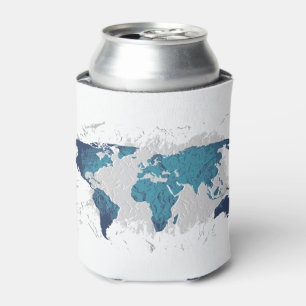 Rafraîchisseur Pour Canette Carte créative de dessin du monde