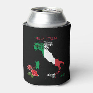 Rafraîchisseur Pour Canette *~* Carte de l'Italie Saluti Italia Langue italien