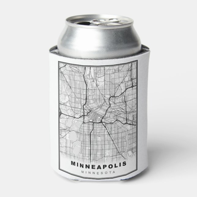 Rafraîchisseur Pour Canette Carte de Minneapolis (Can devant)