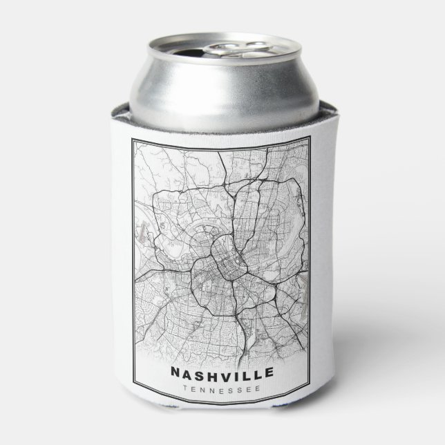Rafraîchisseur Pour Canette Carte de Nashville (Can devant)