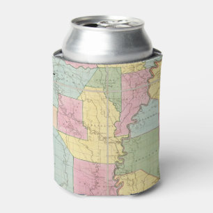 Rafraîchisseur Pour Canette Carte du Mississippi, de la Louisiane et de