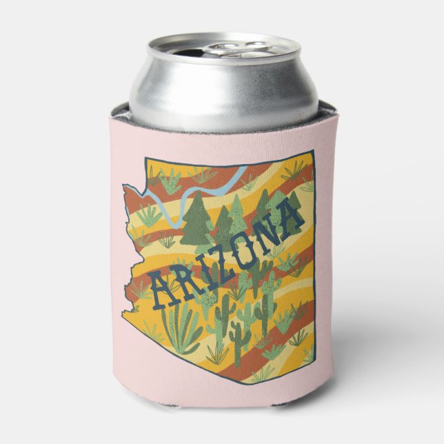 Rafraîchisseur Pour Canette Carte illustrée de l'État de l'Arizona (Can devant)