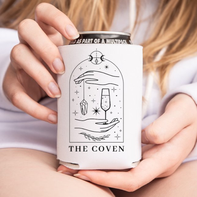 Rafraîchisseur Pour Canette Carte Mystique Tarot Bachelorette Fête Le Coven (The Coven Can Cooler Mystical Tarot Card Bachelorette Party)