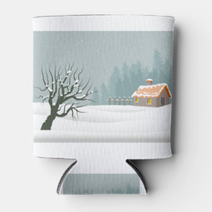 Rafraîchisseur Pour Canette Carte postale Paysage Arrière - plan de Noël.