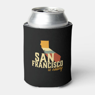 Rafraîchisseur Pour Canette Carte vintage San Francisco California USA City Ma