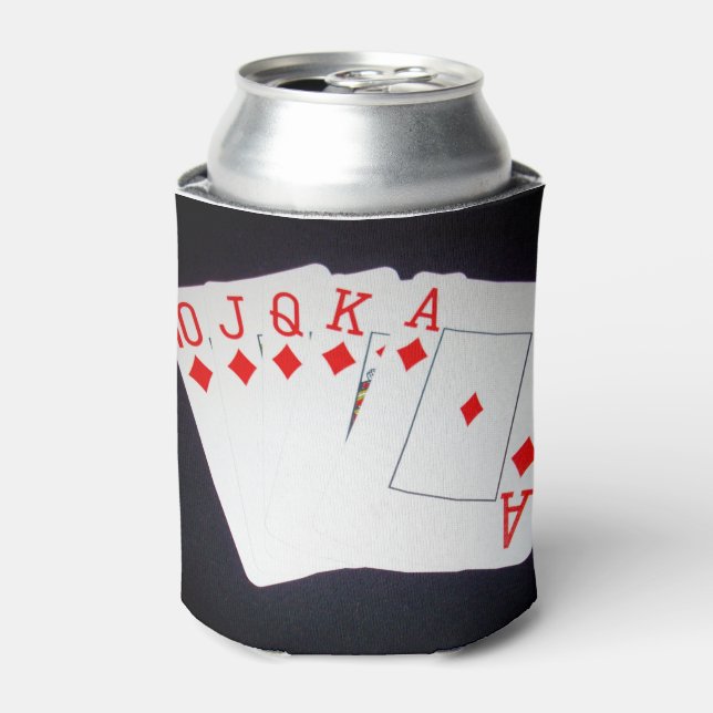 Rafraîchisseur Pour Canette Cartes de Poker Diamond Strush, (Can devant)