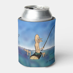 Rafraîchisseur Pour Canette Carton de pêche de jour étrange