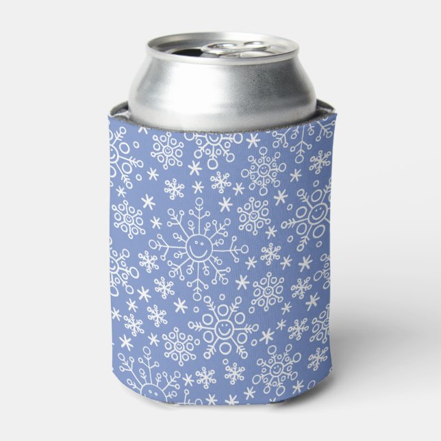 Rafraîchisseur Pour Canette Cartoon Doodon Winter Snowflakes (Can devant)