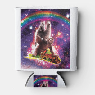 Rafraîchisseur Pour Canette Cat spatial Llama Sloth Riding Taco