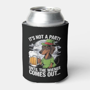 Rafraîchisseur Pour Canette Ce n'est pas une fête avant Dachshund Irish Beer W