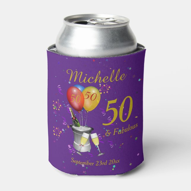 Rafraîchisseur Pour Canette Célébration du 50e anniversaire Purple (Can devant)