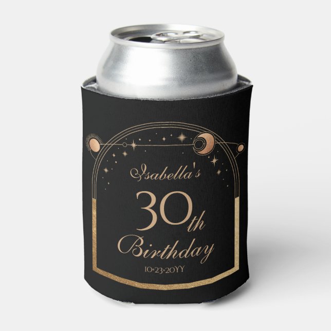 Rafraîchisseur Pour Canette Céleste Black Gold Sun Moon Stars 30e anniversaire (Can devant)