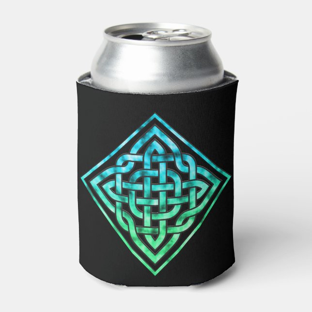 Rafraîchisseur Pour Canette Céltic Knot - Diamond Blue Green Can Cooler (Can devant)