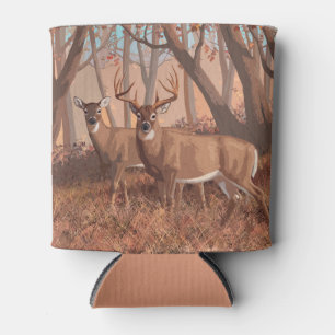 Rafraîchisseur Pour Canette Cerf De Virginie Dans La Forêt Style Rétro Nature