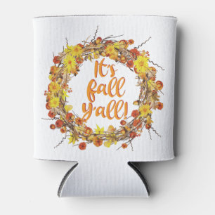 Rafraîchisseur Pour Canette C'est automne Y'all Orange Feuilles d'automne