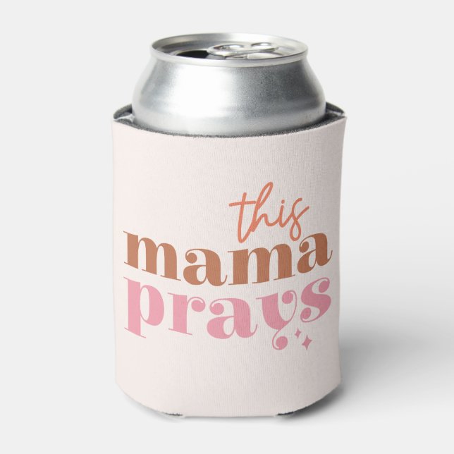 Rafraîchisseur Pour Canette Cette Mama prie - Rustic Boho Design (Can devant)
