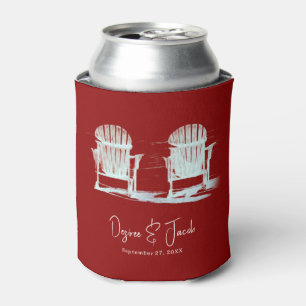 Rafraîchisseur Pour Canette Chaises De Plage Rouge Blanc Rustique Mariage