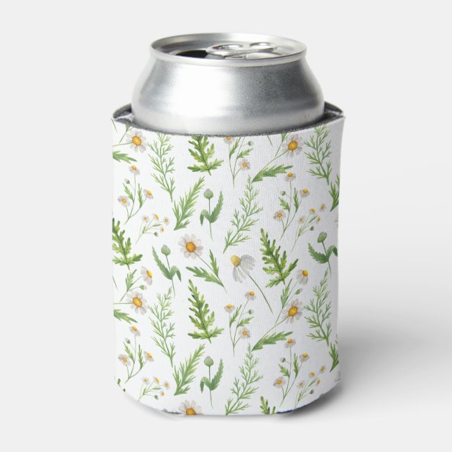 Rafraîchisseur Pour Canette Chamomile Fleur Botanique Rustique Motif (Can devant)