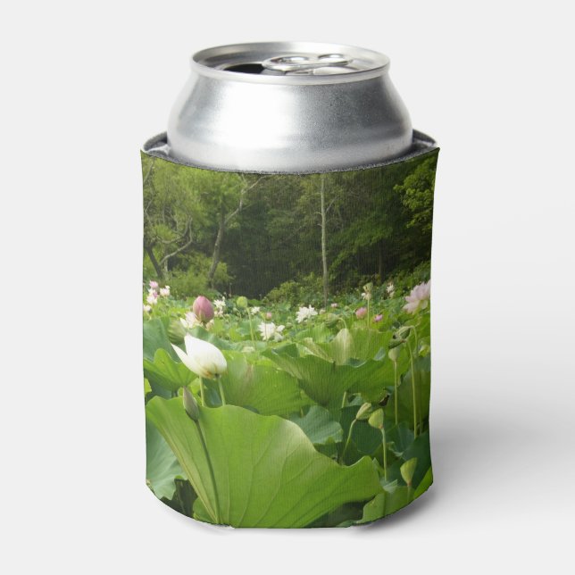 Rafraîchisseur Pour Canette Champ de fleurs de Lotus Jardin d'été (Can devant)