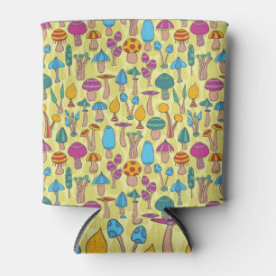 Rafraîchisseur Pour Canette Champignons magiques Doodle Motif sans couture
