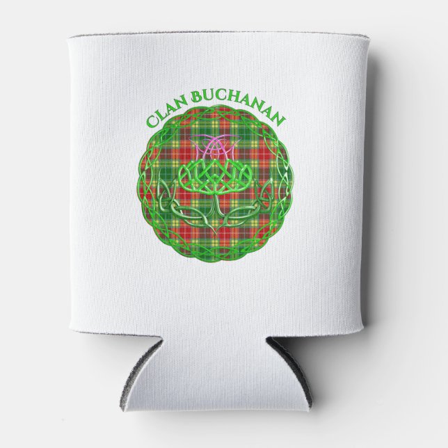Rafraîchisseur Pour Canette Chardon celtique de Tartan écossais de Buchanan (Devant)