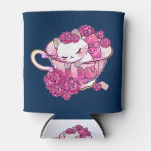 Rafraîchisseur Pour Canette Chat dans une tasse de thé