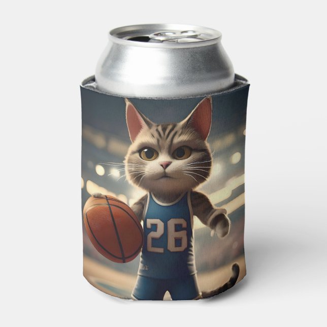 Rafraîchisseur Pour Canette Chat de basket-ball, (Can devant)