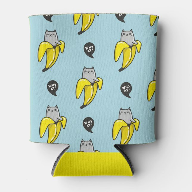 Rafraîchisseur Pour Canette Chat en banane (Devant)