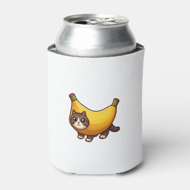 Rafraîchisseur Pour Canette Chat en costume de banane (Can devant)