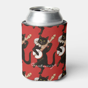 Rafraîchisseur Pour Canette Chat jouant le banjo Thunder_Cove