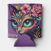Chat Kitty Diva Rétro aux Grands Yeux Fantaisistes