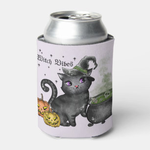 Rafraîchisseur Pour Canette Chat noir sorcière   Vibes sorcières