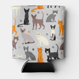 Rafraîchisseur Pour Canette Chats et Empreintes de pattes