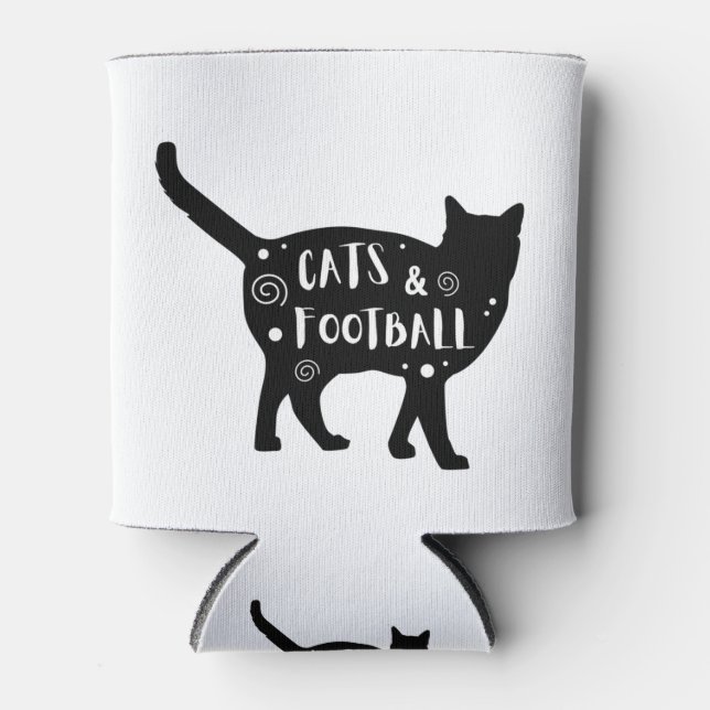 Rafraîchisseur Pour Canette Chats et football (Devant)