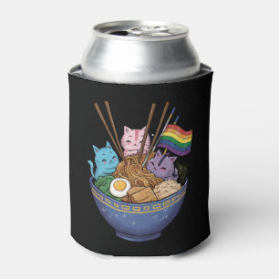 Rafraîchisseur Pour Canette Chats Ramen Drapeau Arc-en-ciel Anime Mois de la f