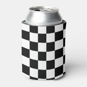 Rafraîchisseur Pour Canette Checkerboard pattern black and white