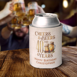Rafraîchisseur Pour Canette Cheers & Bières 40e anniversaire Can Cooler