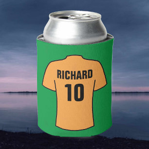 Rafraîchisseur Pour Canette Chemise de football en Orange Can Cooler
